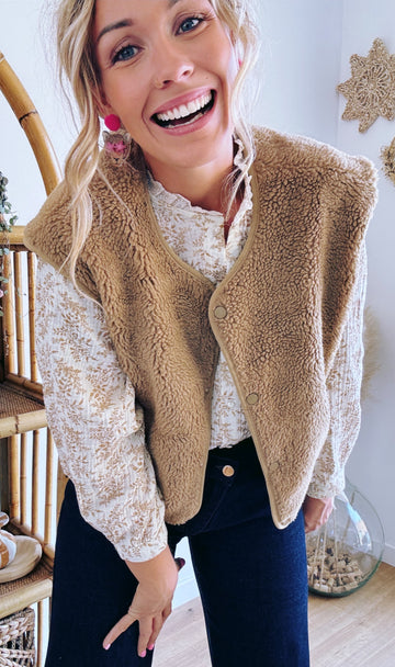 GILET SHERPA MILA BEIGE